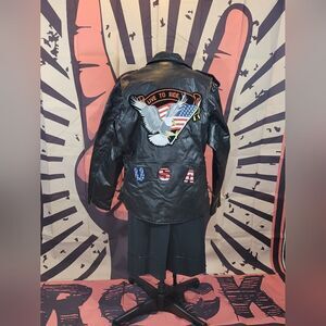 HOST PICK - Buffalo Leather Biker Riding Jacket Size 2X NWT